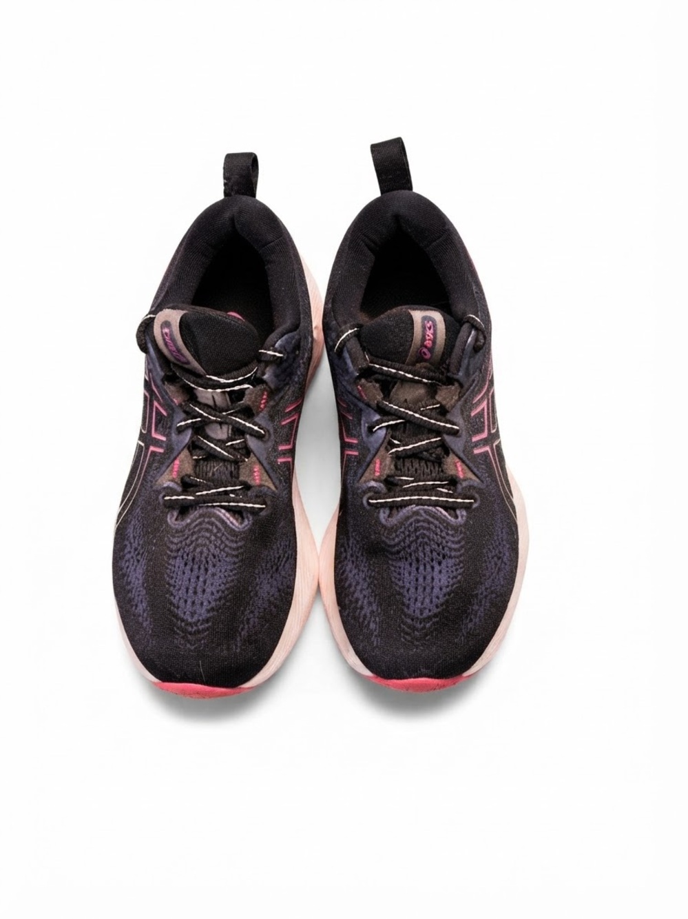 ASICS Women's Black and Pink Athletic Running Shoes